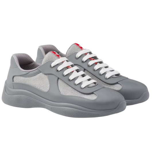 PRADA AMERICA CUP SOFT RUBBER SNEAKER LIGHT GREY