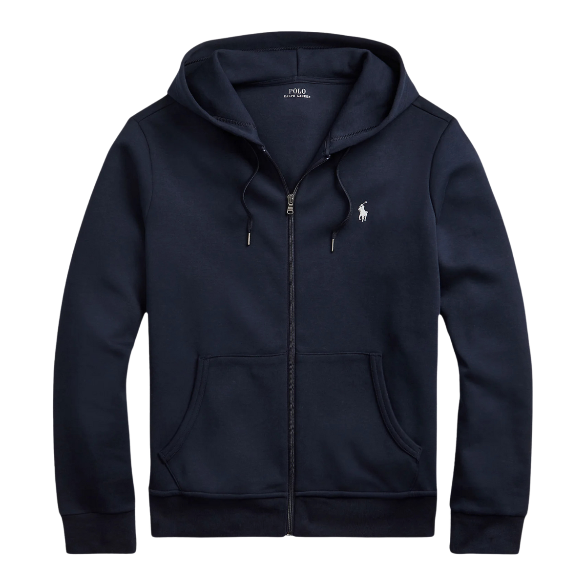 RALPH LAUREN DOUBLE KNIT ZIP UP AVIATOR NAVY