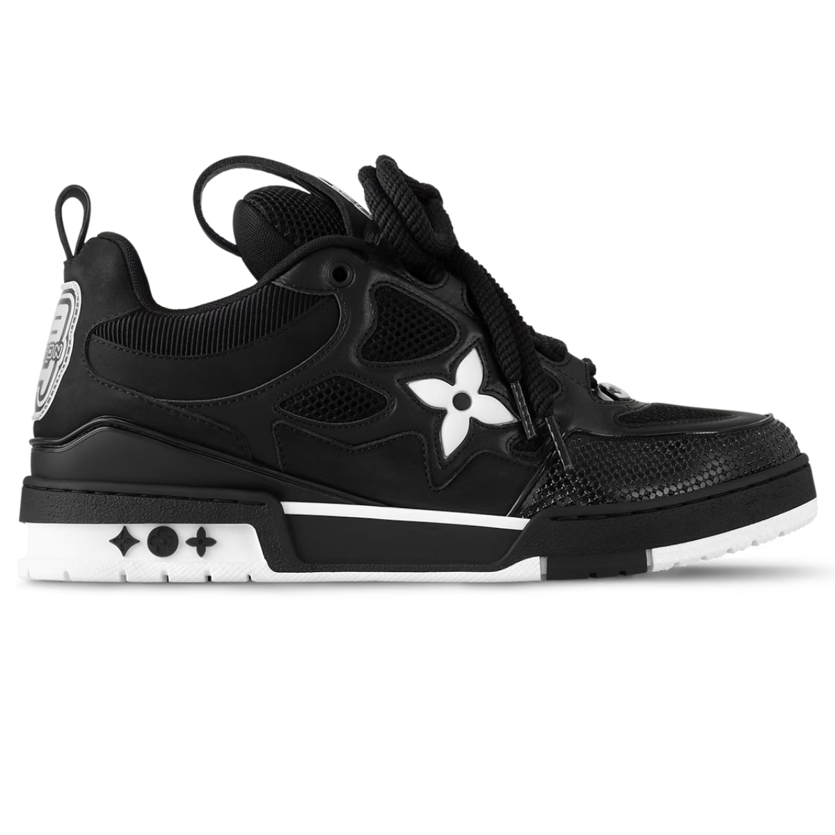 LOUIS VUITTON SKATE TRAINERS BLACK WHITE