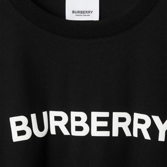 Burberry Oversized Logo-Print Cotton-Jersey T-Shirt Black