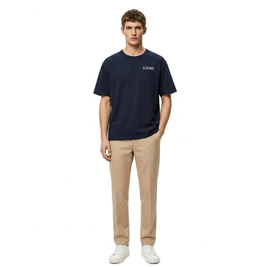 LOEWE Relaxed fit T-shirt in cotton Navy