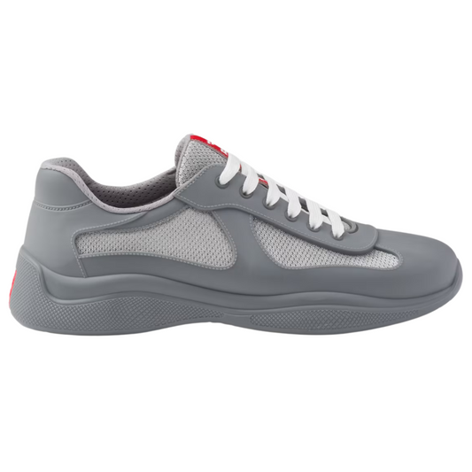 PRADA AMERICA CUP SOFT RUBBER SNEAKER LIGHT GREY